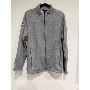 North End Mens Pullover Sweatshirt Size L Gray Zip Light Fleece Lined Activewear